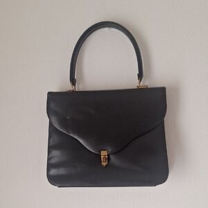Chic Black Leather Satchel